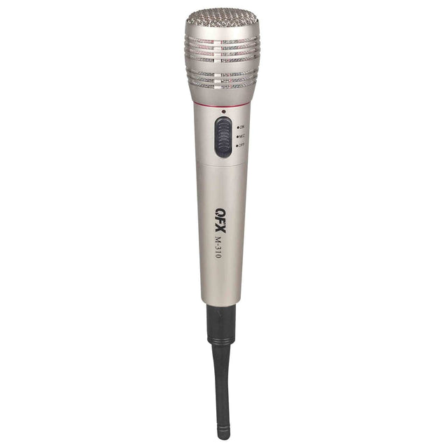 QFX M-310 Wireless Microphone System with Handheld Microphone, Wireless Receiver, and Microphone Cable