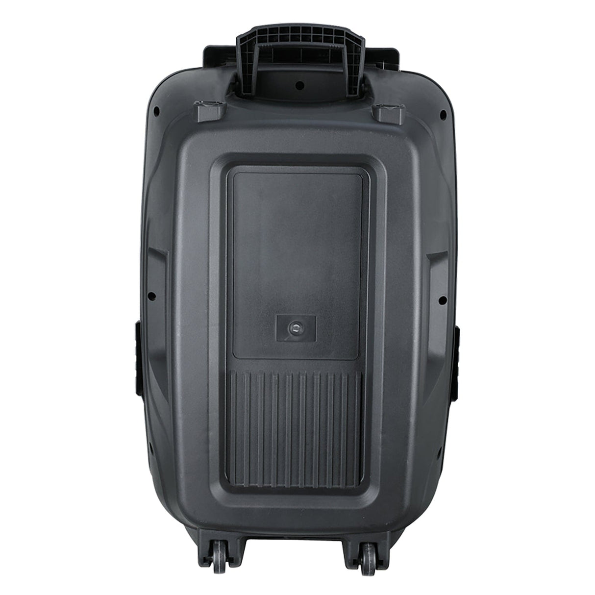 QFX Portable Bluetooth True Wireless Speaker with LEDs, Wired Microphone, and Stand, and Remote Black, PBX-158SM
