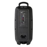 QFX Portable Bluetooth True Wireless Speaker with LEDs, Microphone, and Stand, Black, PBX-8008SM