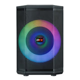 QFX 25-Watt-RMS Portable Bluetooth Rechargeable PBX-811 Party Speaker with 8-In. Woofer, Lights, TWS, USB/MicroSD/Aux/Mic Inputs, 3 Mics, Remote