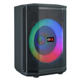 QFX 25-Watt-RMS Portable Bluetooth Rechargeable PBX-811 Party Speaker with 8-In. Woofer, Lights, TWS, USB/MicroSD/Aux/Mic Inputs, 3 Mics, Remote