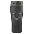 QFX Portable Rechargeable Emergency FM Radio with Built-in LED Flashlight, Black, R-10C