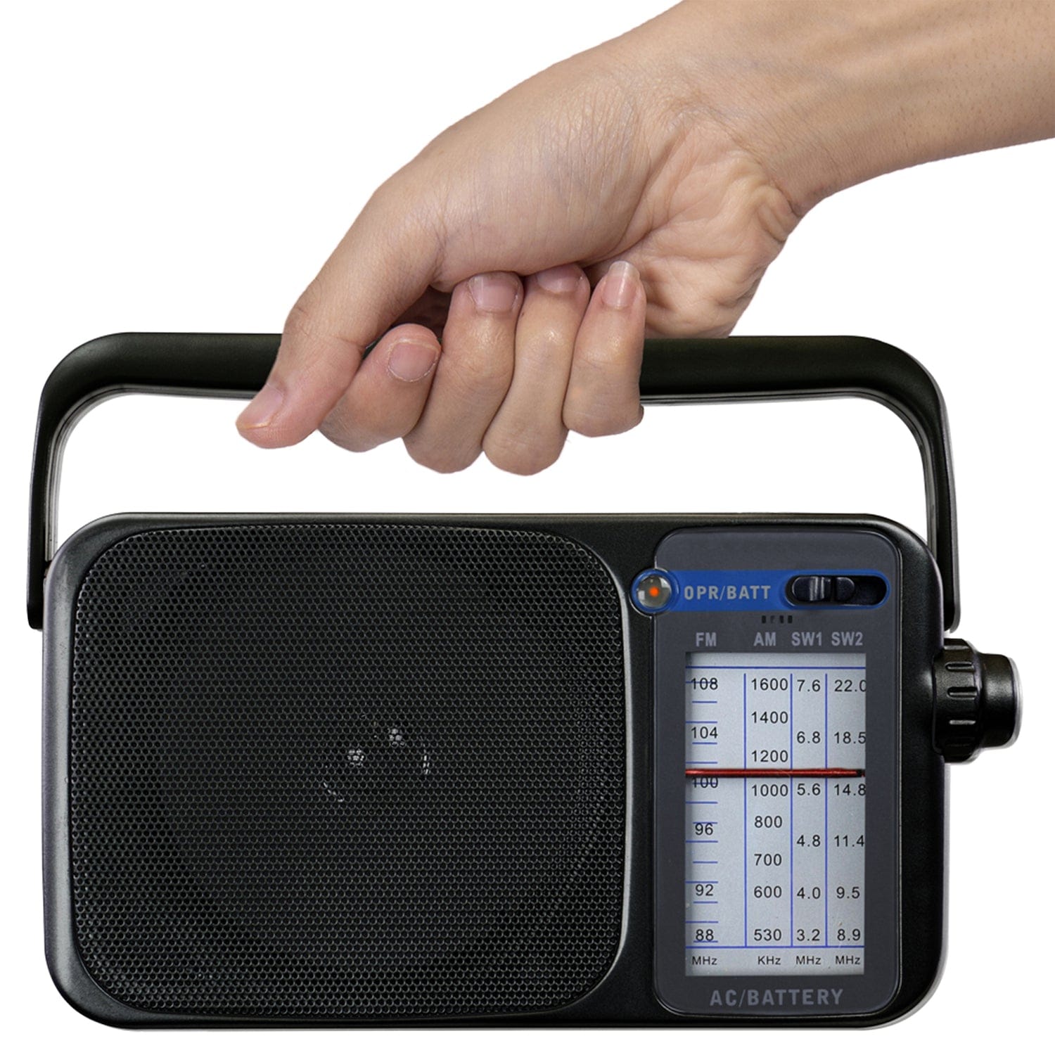 QFX Portable AM/FM/Shortwave Radio, Black, R-24