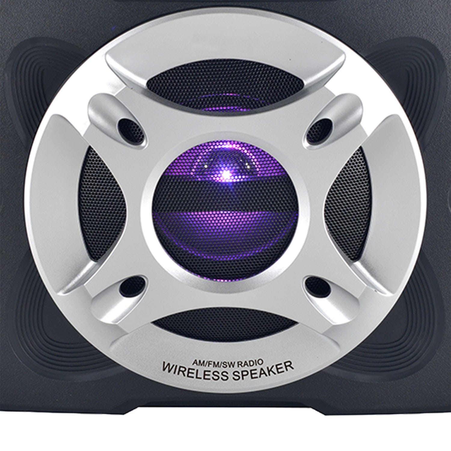 QFX Retro Jukebox-Style Portable AM/FM/Shortwave Radio with Bluetooth, Flashlight, and Solar Panel, Black, R-45