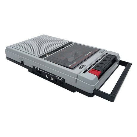 QFX Retro-40 Shoebox-Style Cassette Tape Player/Recorder with Bluetooth and USB Playback