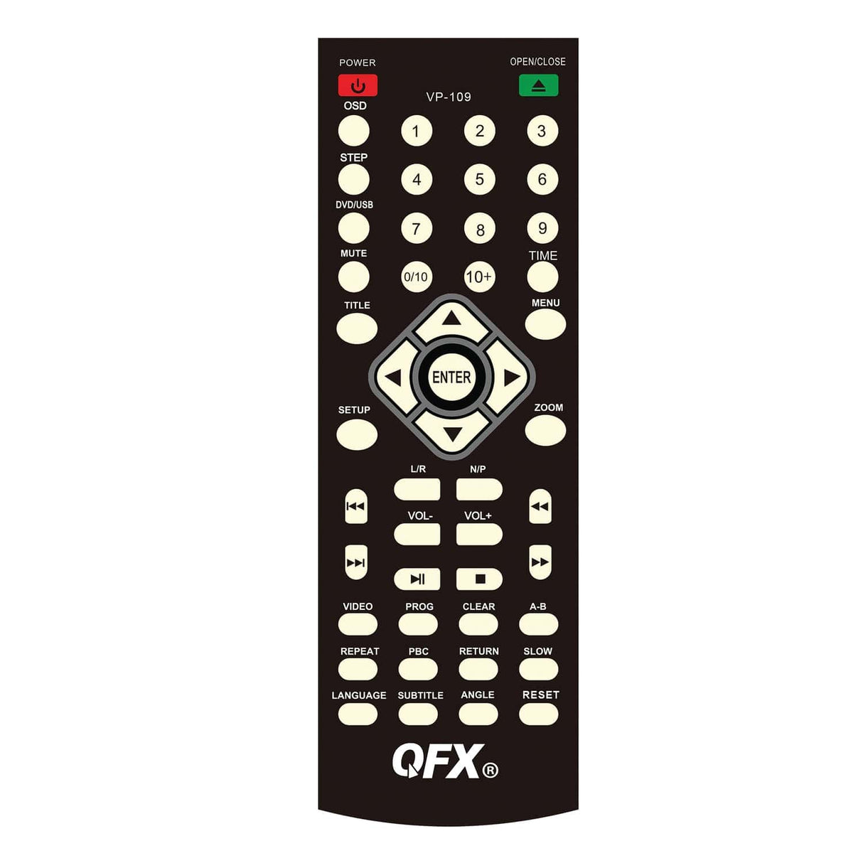 QFX 480p DVD/CD Multimedia Player for TV with USB, CD MP3 Conversion, and Remote, VP-109