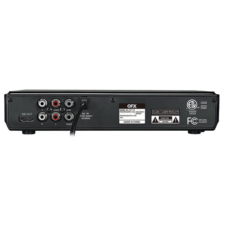 QFX 1080p Full HD DVD/CD Multimedia Player for TV with FM Radio, Progressive Scan, HDMI, CD MP3 Conversion, and Remote, VP-110