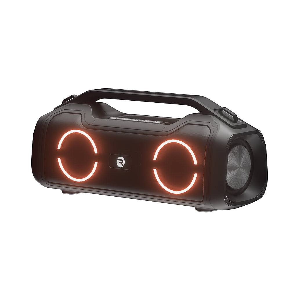 Raycon RBS951-21E-BLA 40W Portable Wireless Bluetooth Rechargeable Boombox Speaker with LED Lights Black