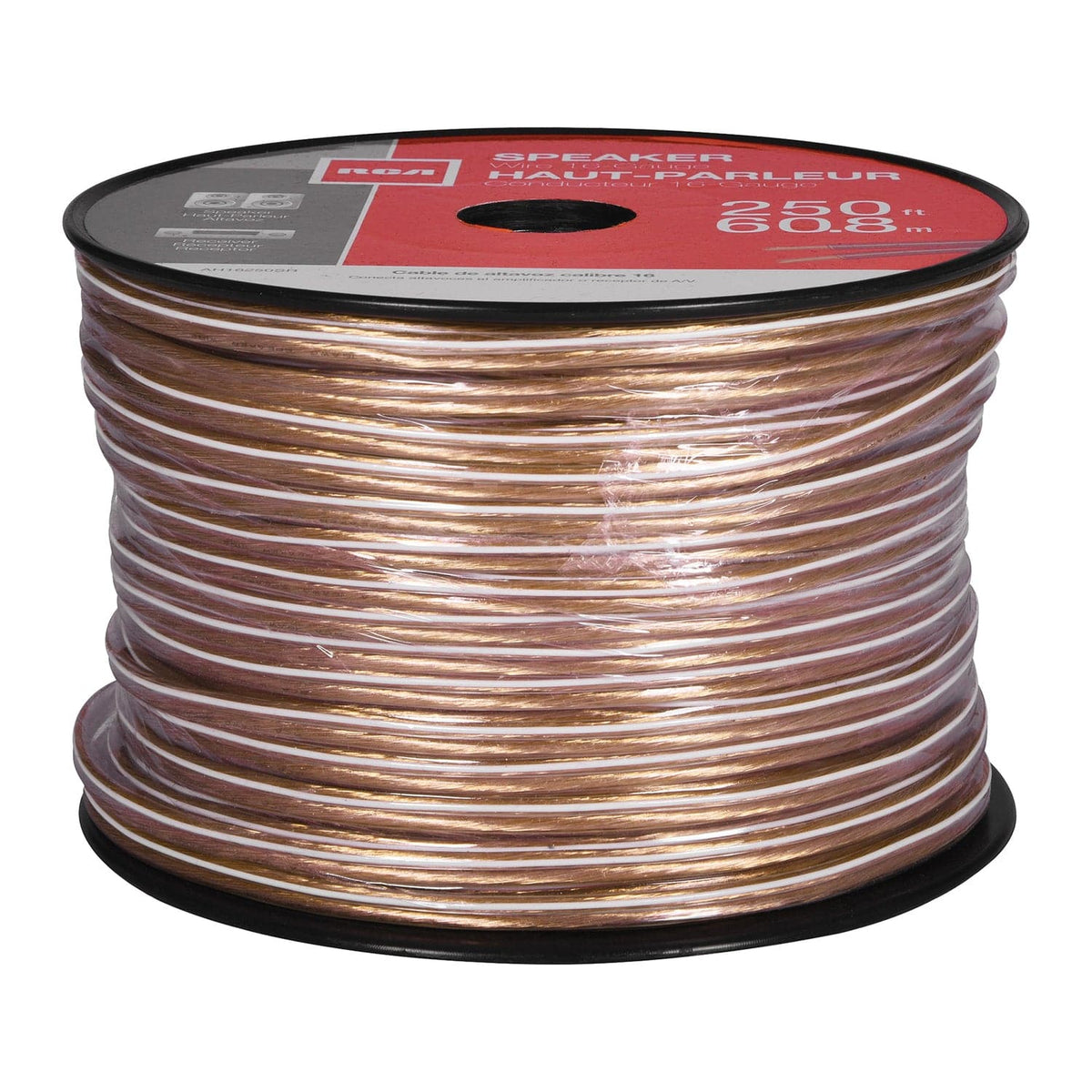 RCA 16-Gauge Speaker Wire, Clear, 250 Ft.