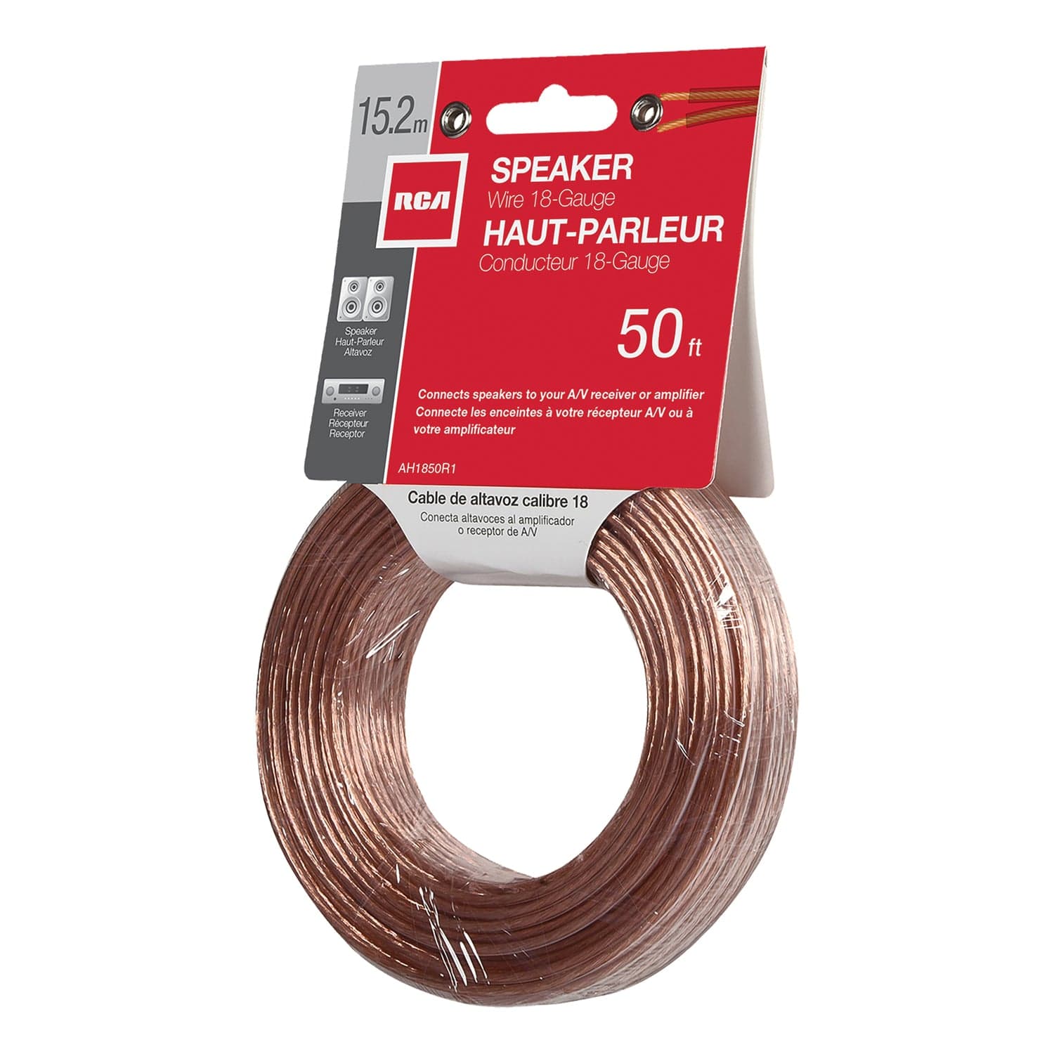 RCA 18-Gauge Speaker Wire, 50 Ft.