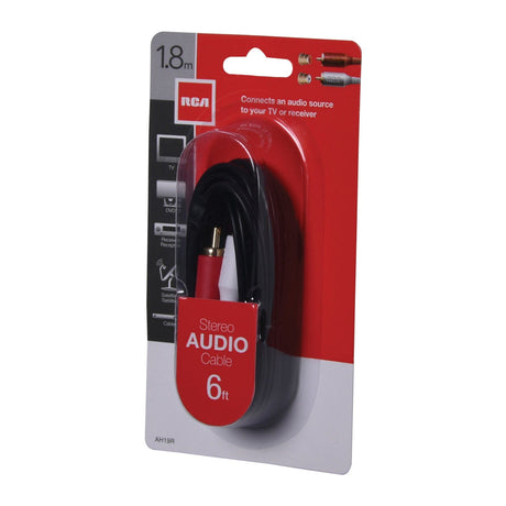 RCA Color-Coded Stereo Audio Cable with RCA-Type Connectors, 6 Ft.