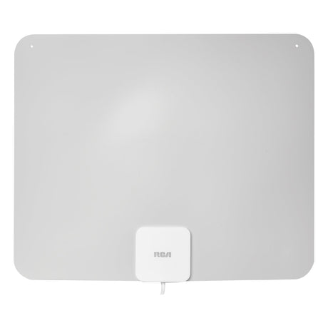 RCA Amplified Indoor Flat HDTV Multi-Directional Antenna up to 65-Mile Range, Black/White