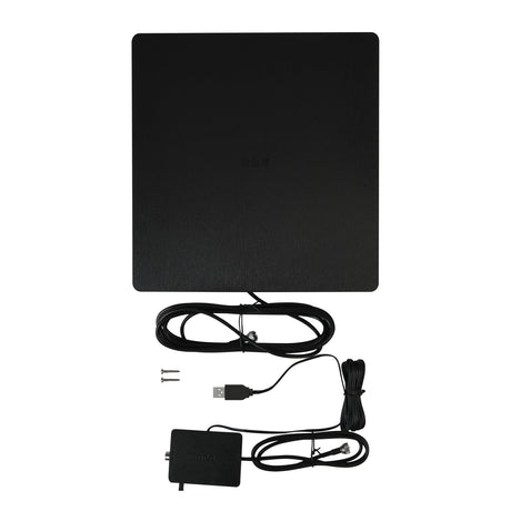 RCA Amplified Indoor Flat HDTV Multi-Directional Antenna with up to 65-Mile Range