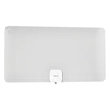 RCA Ultra-Thin XL Amplified Indoor Flat HDTV Multi-Directional Antenna with up to 65+ Mile Range, Black/White