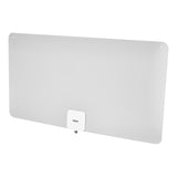 RCA Ultra-Thin XL Amplified Indoor Flat HDTV Multi-Directional Antenna with up to 65+ Mile Range, Black/White