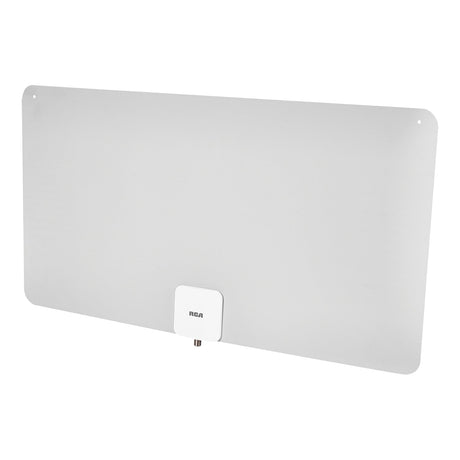 RCA Ultra-Thin XL Amplified Indoor Flat HDTV Multi-Directional Antenna with up to 65+ Mile Range, Black/White