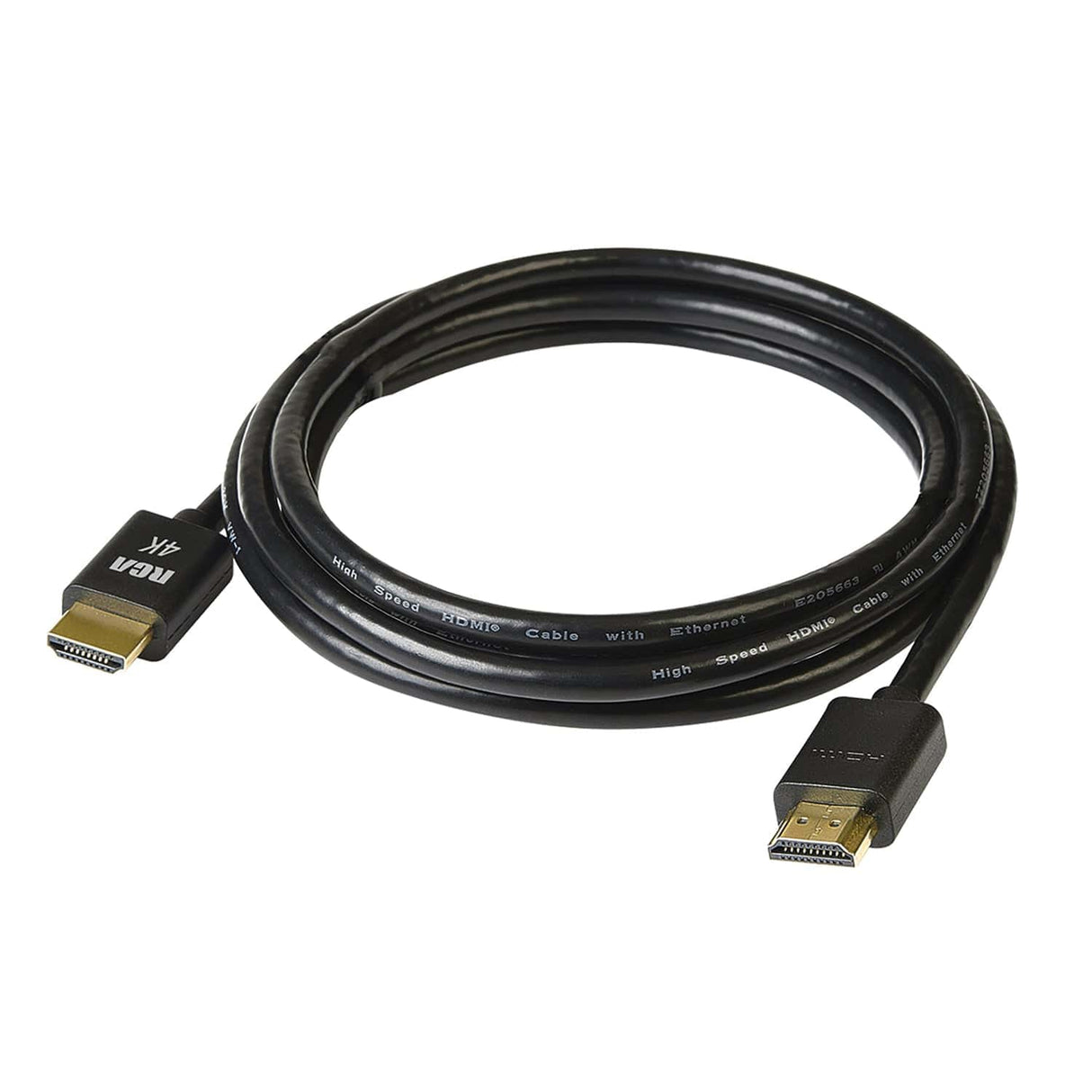 RCA Digital Plus High Speed HDMI Cable with Ethernet, Black, 3 Ft.