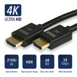 RCA Digital Plus High Speed HDMI Cable with Ethernet, Black, 3 Ft.