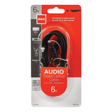 RCA Digital Optical Cable with Two 3.5-mm Adapters, 6 Ft., Black