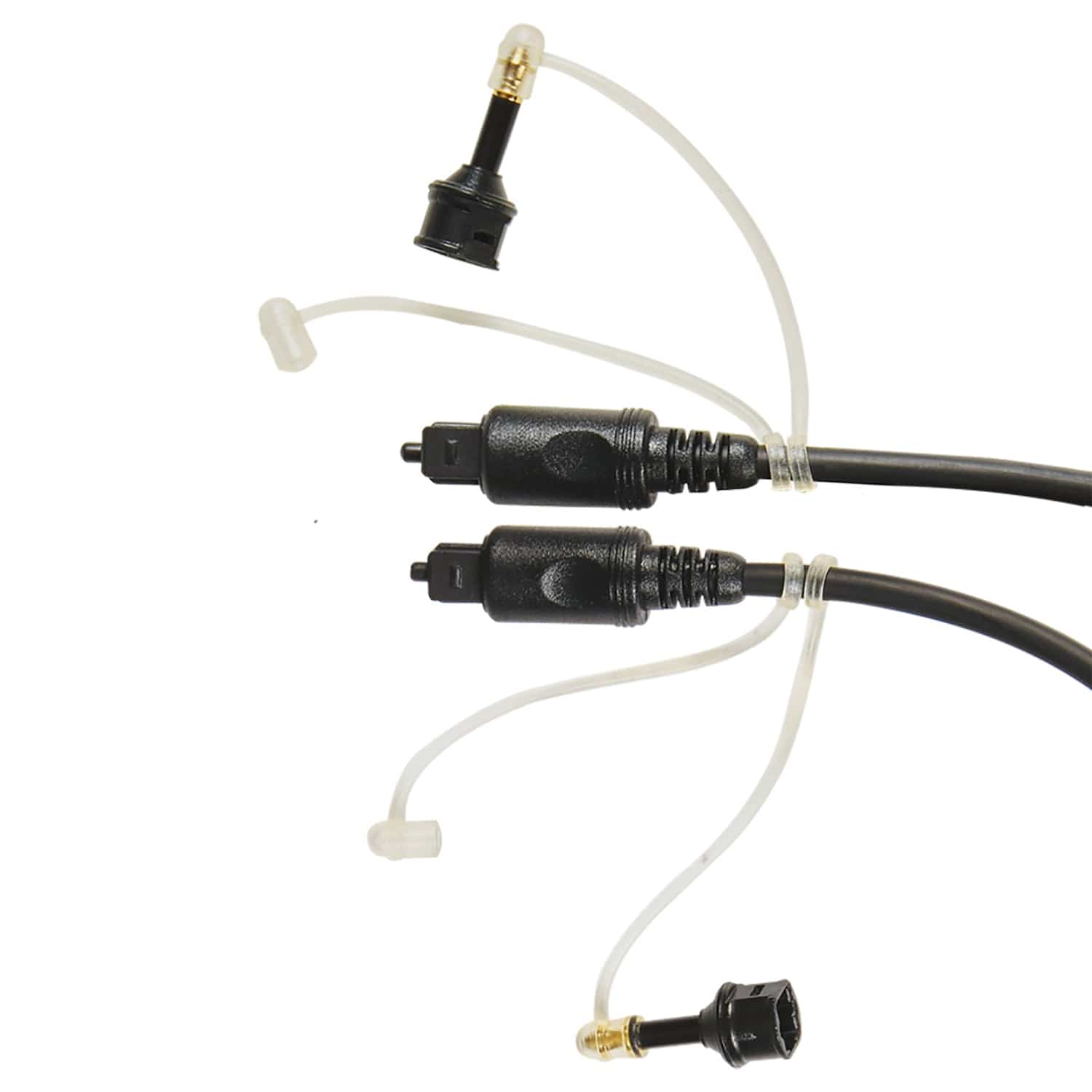 RCA Digital Optical Cable with Two 3.5-mm Adapters, 6 Ft., Black