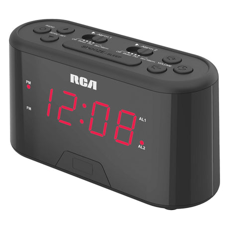 RCA Digital FM Radio Alarm Clock with Large Numbers and Battery Backup, RC551