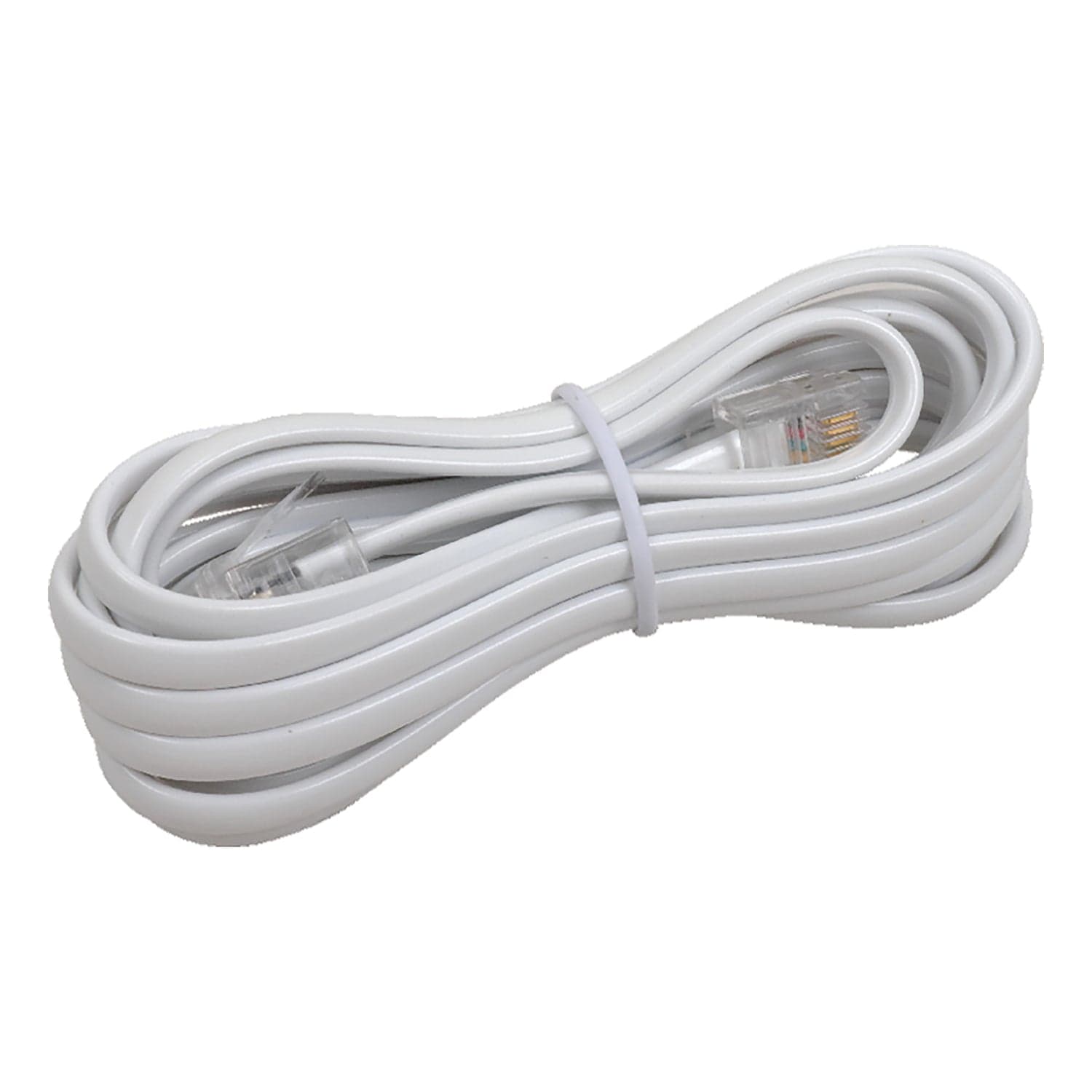 RCA Rounded Phone Line Cord, 7 Ft., White