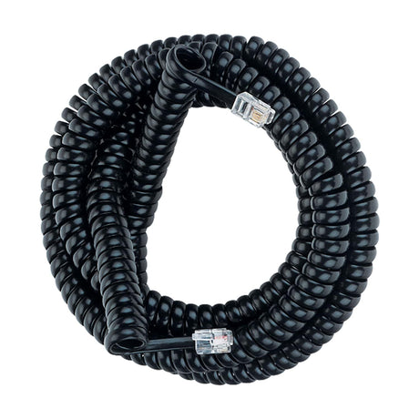 RCA Standard Handset Coil Cord, 25 Ft., Black