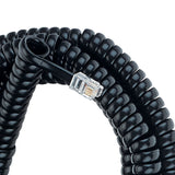 RCA Standard Handset Coil Cord, 25 Ft., Black