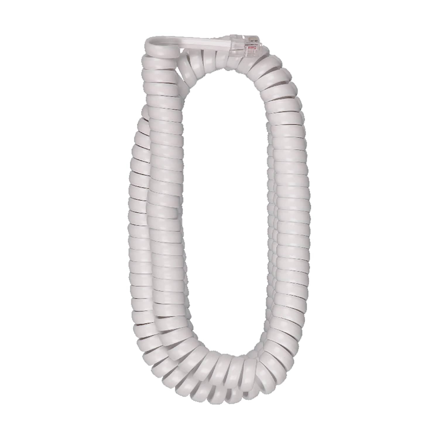 RCA Standard Handset Coil Cord, 25 Ft., White