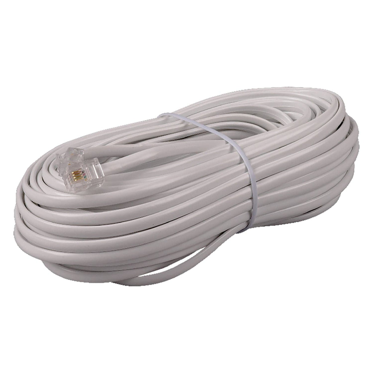 RCA Rounded Phone Line Cord, 50 Ft., White
