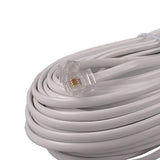RCA Rounded Phone Line Cord, 50 Ft., White