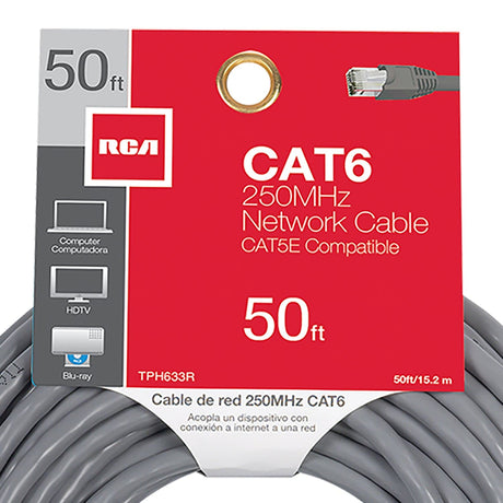 RCA 50-Ft. CAT-6 Cable, Black