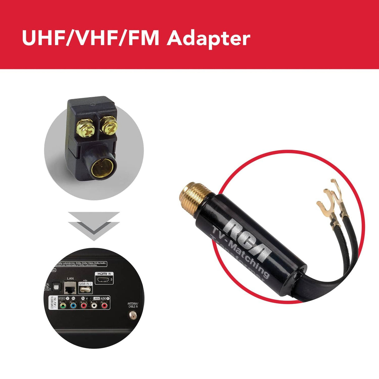 RCA VH54R Indoor Matching Transformer, Black