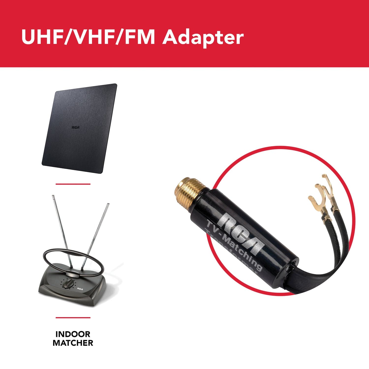RCA VH54R Indoor Matching Transformer, Black