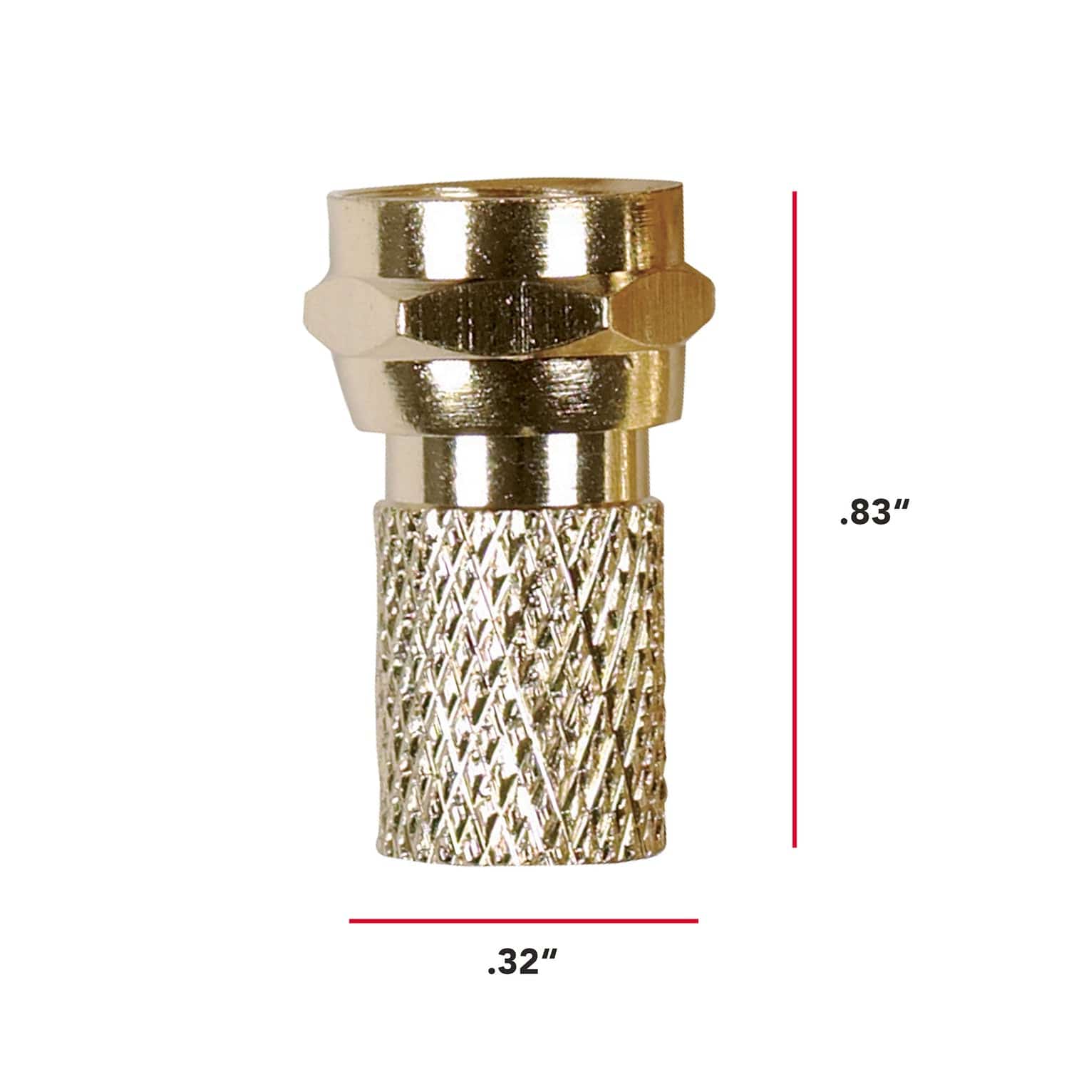 RCA VH5910R Gold-Plated RG Twist-on F-Connectors, 10 Count