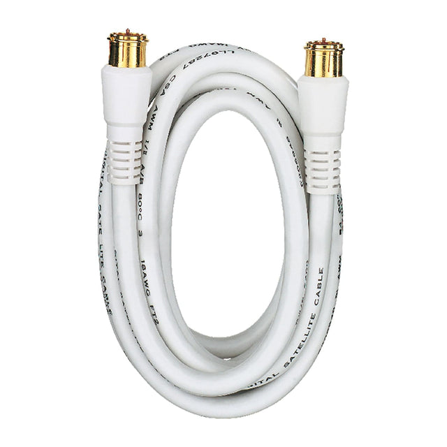 RCA RG6 Coaxial Cable with F-Connectors, 6 Ft., White