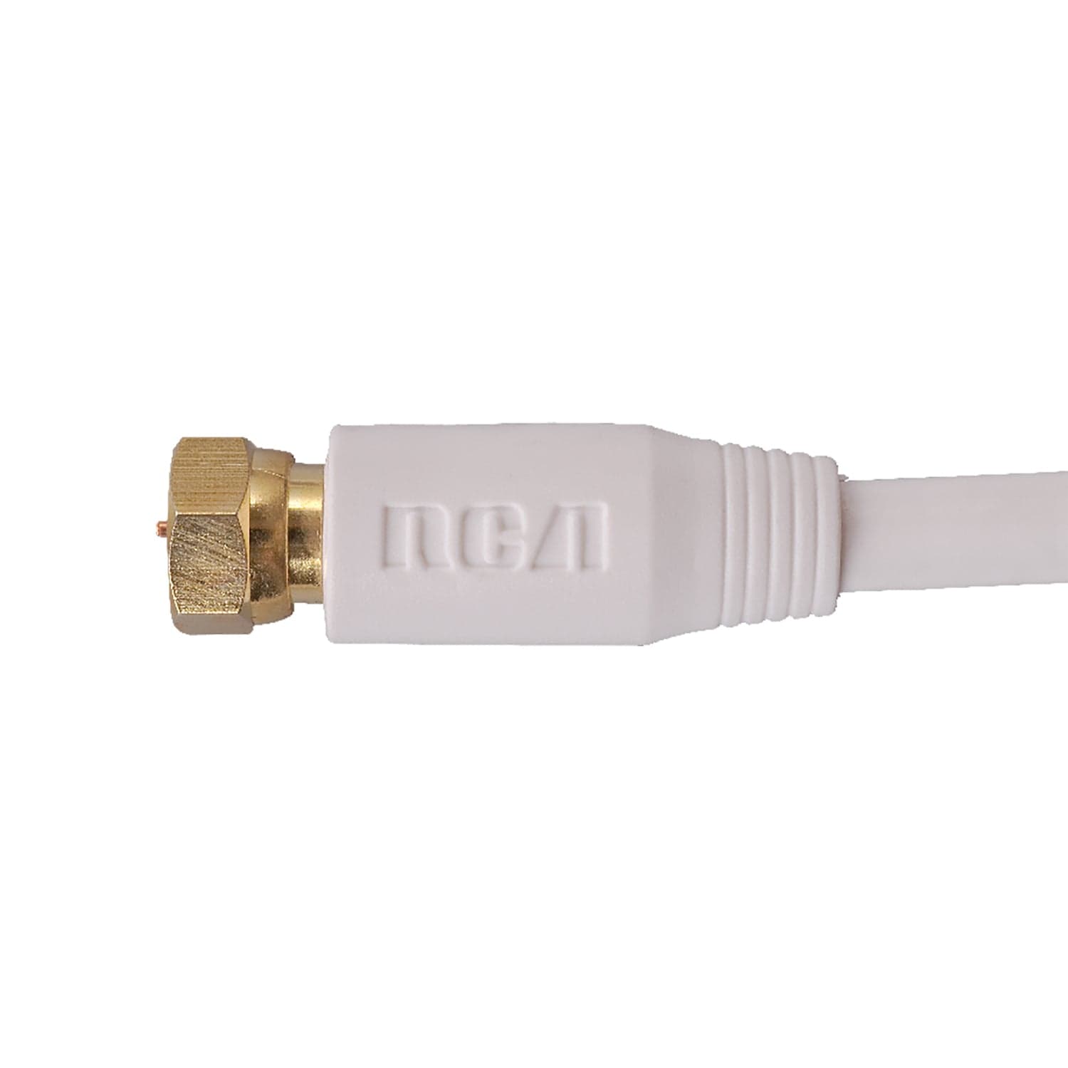 RCA RG6 Coaxial Cable with F-Connectors, 6 Ft., White