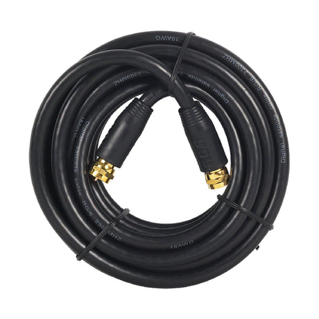 RCA RG6 Coaxial Cable with F-Connectors, 12 Ft., Black
