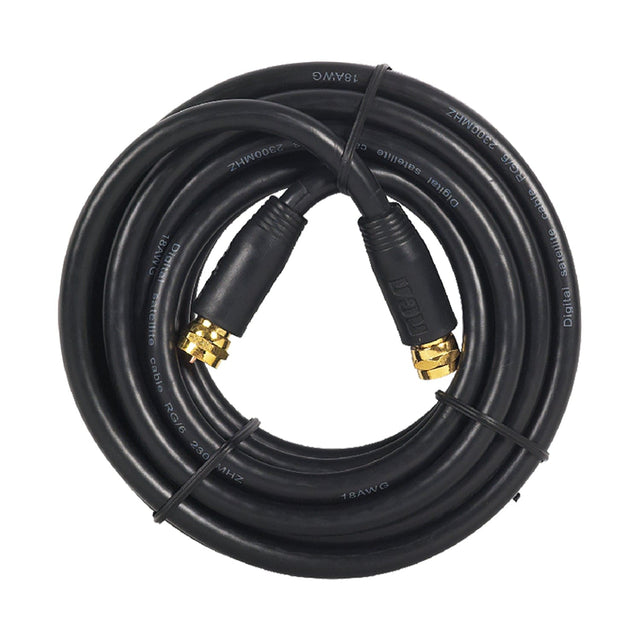 RCA RG6 Coaxial Cable with F-Connectors, 12 Ft., Black
