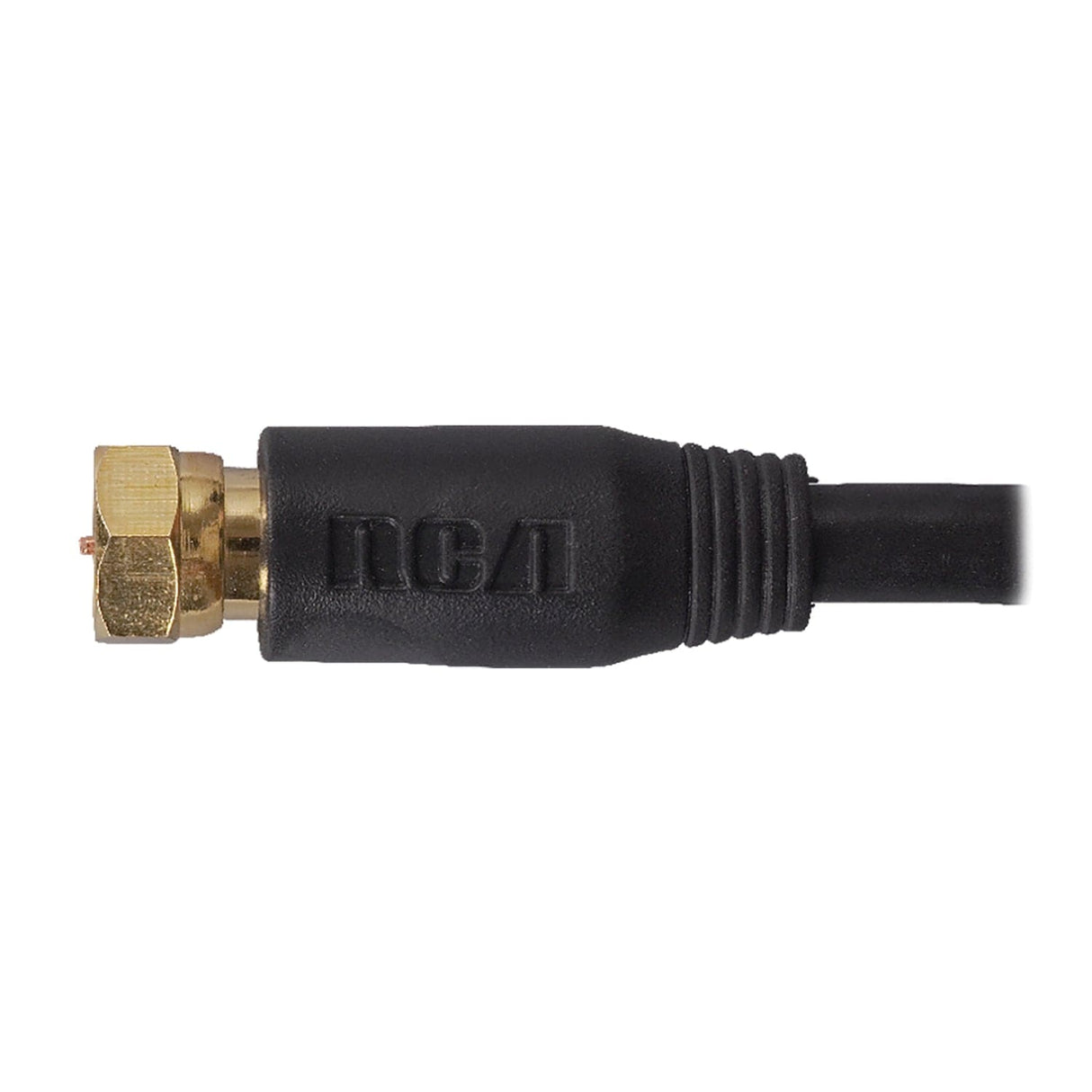 RCA RG6 Coaxial Cable with F-Connectors, 12 Ft., Black