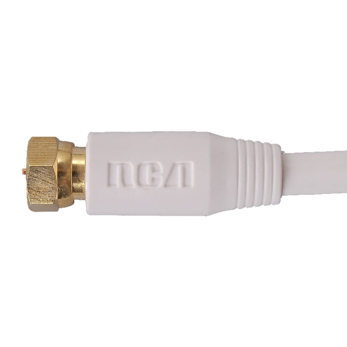 RCA RG6 Coaxial Cable with F-Connectors, 12 Ft., White