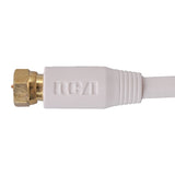 RCA RG6 Coaxial Cable with F-Connectors, 12 Ft., White