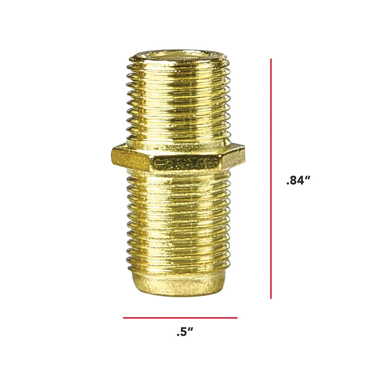RCA In-Line F-Connectors, 2 Count