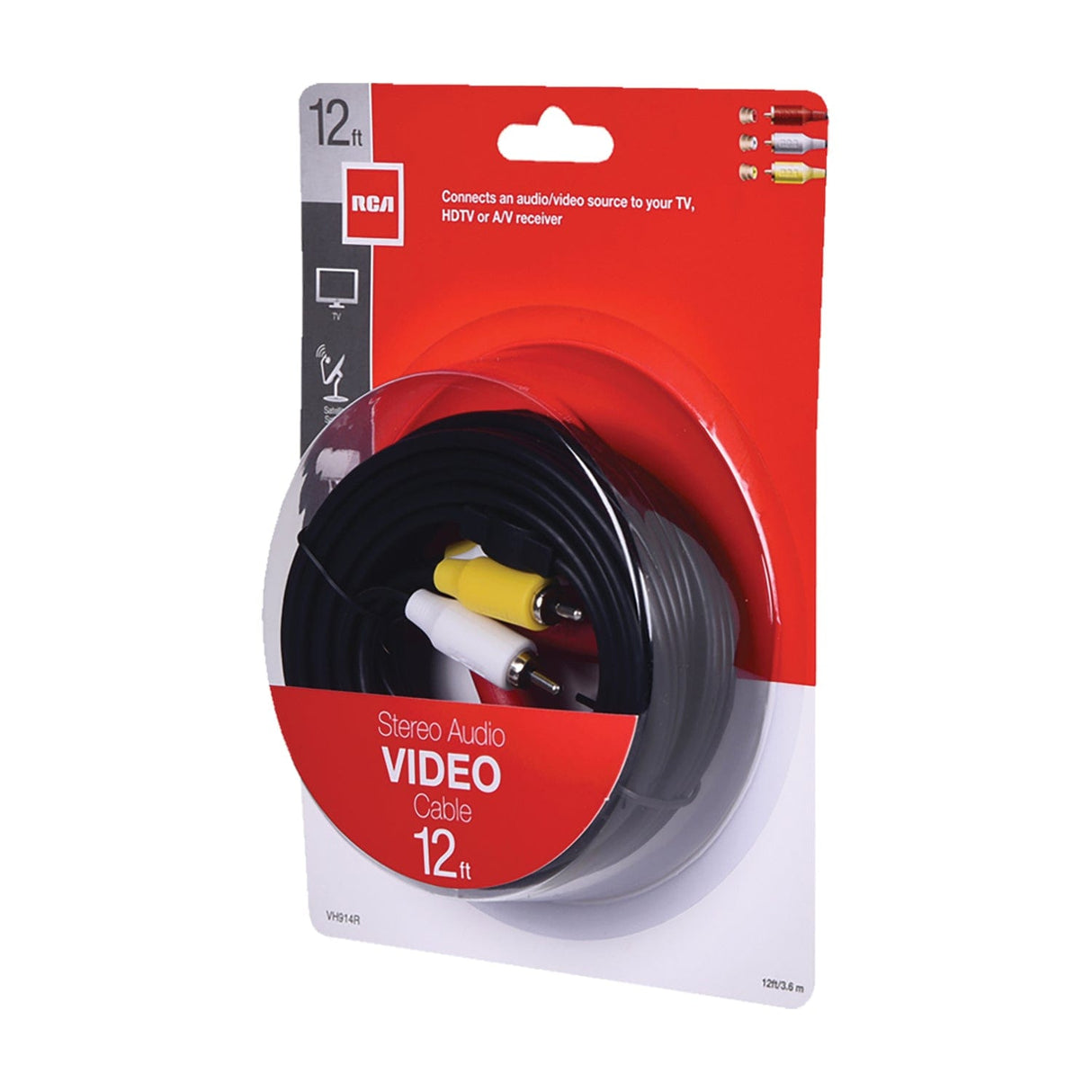 RCA Stereo A/V Cable, 12 Ft.