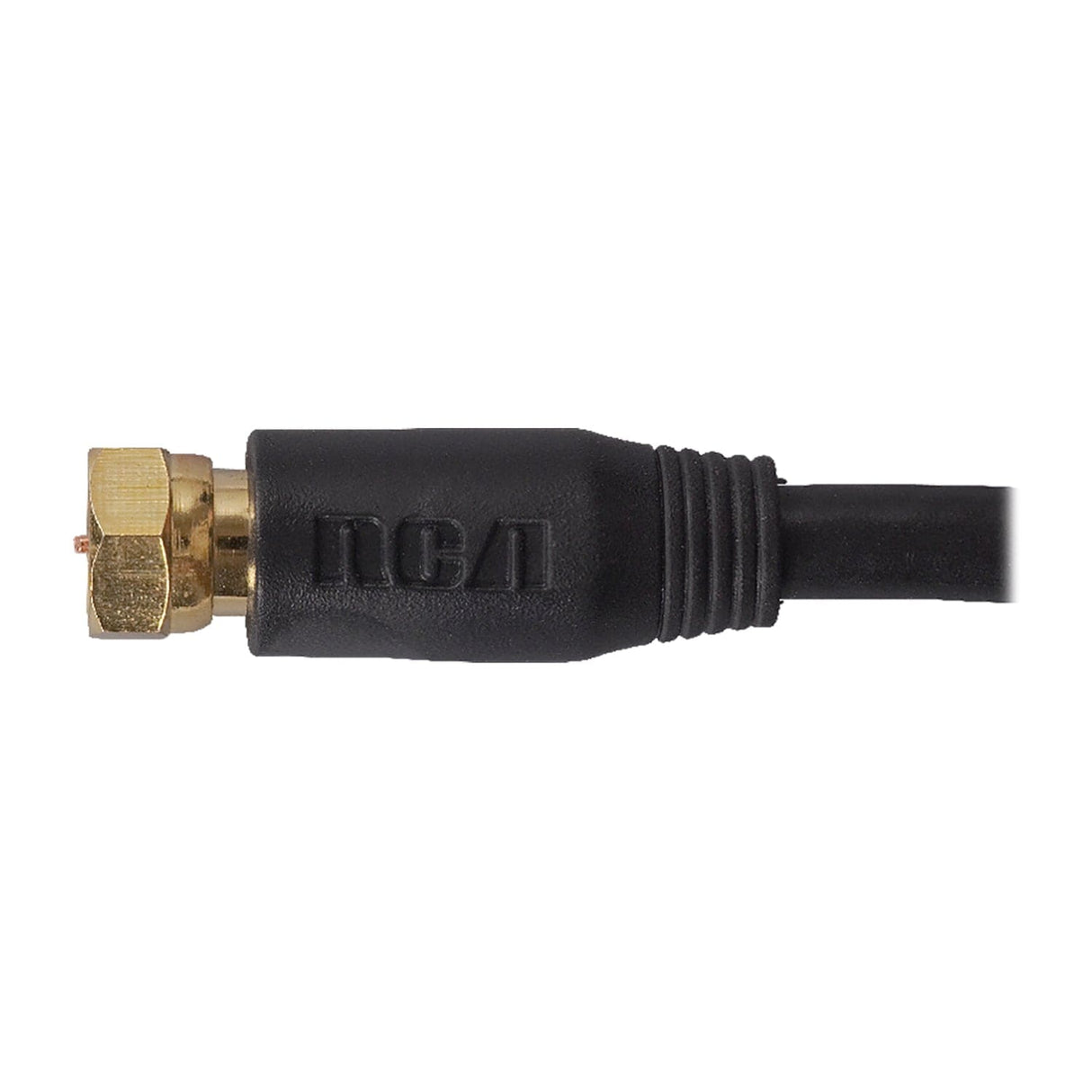 RCA RG6 Coaxial Cable with F-Connectors, 100 Ft., Black