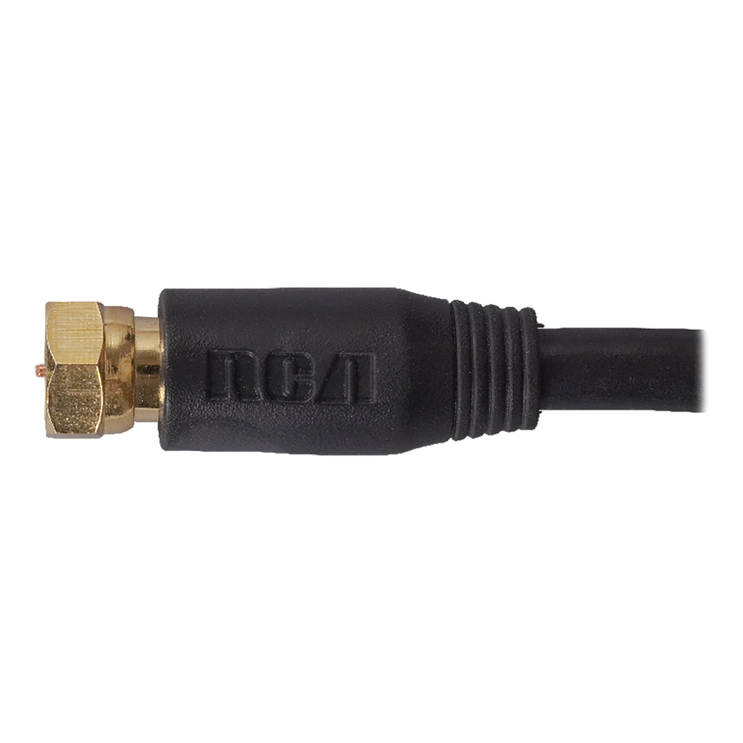 RCA RG6 Coaxial Cable with F-Connectors, 50 Ft., Black