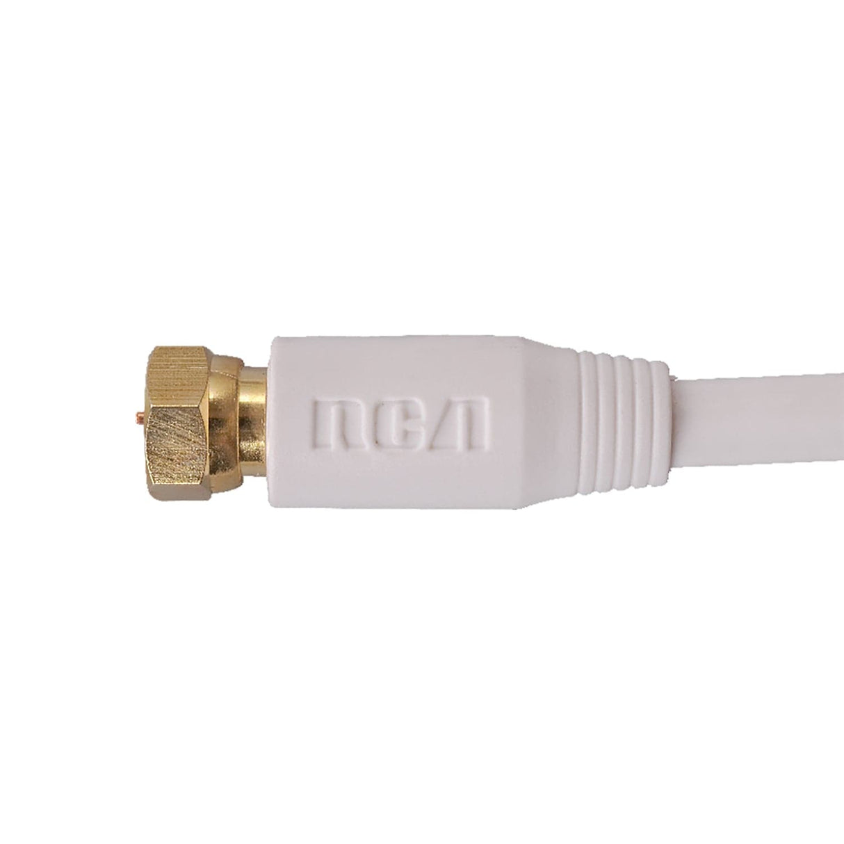 RCA RG6 Coaxial Cable with F-Connectors, 50 Ft., White