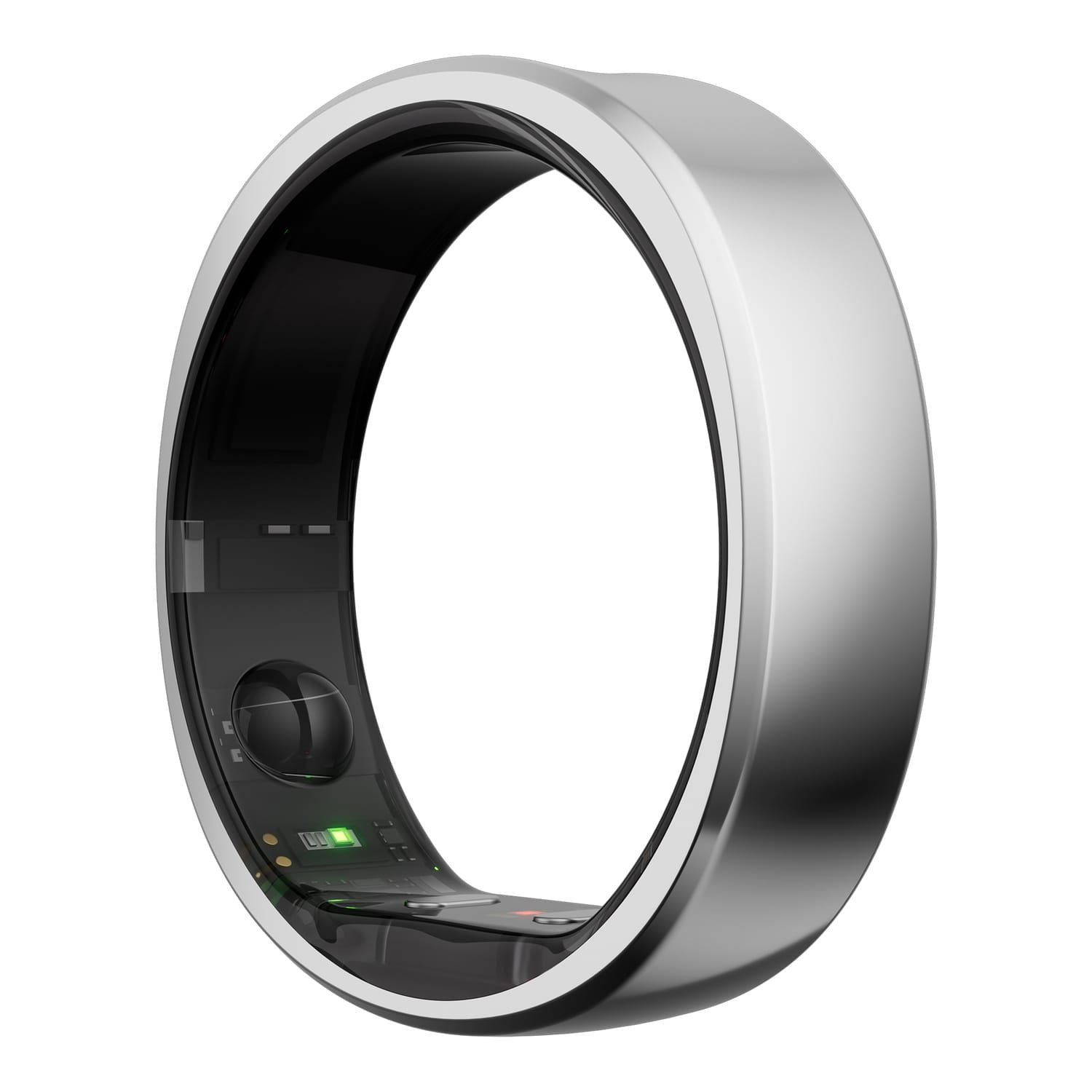 RingConn Gen 2 Ultra-Thin Smart Ring with Sleep Apnea Monitoring and Health Tracking, Size 6, Future Silver