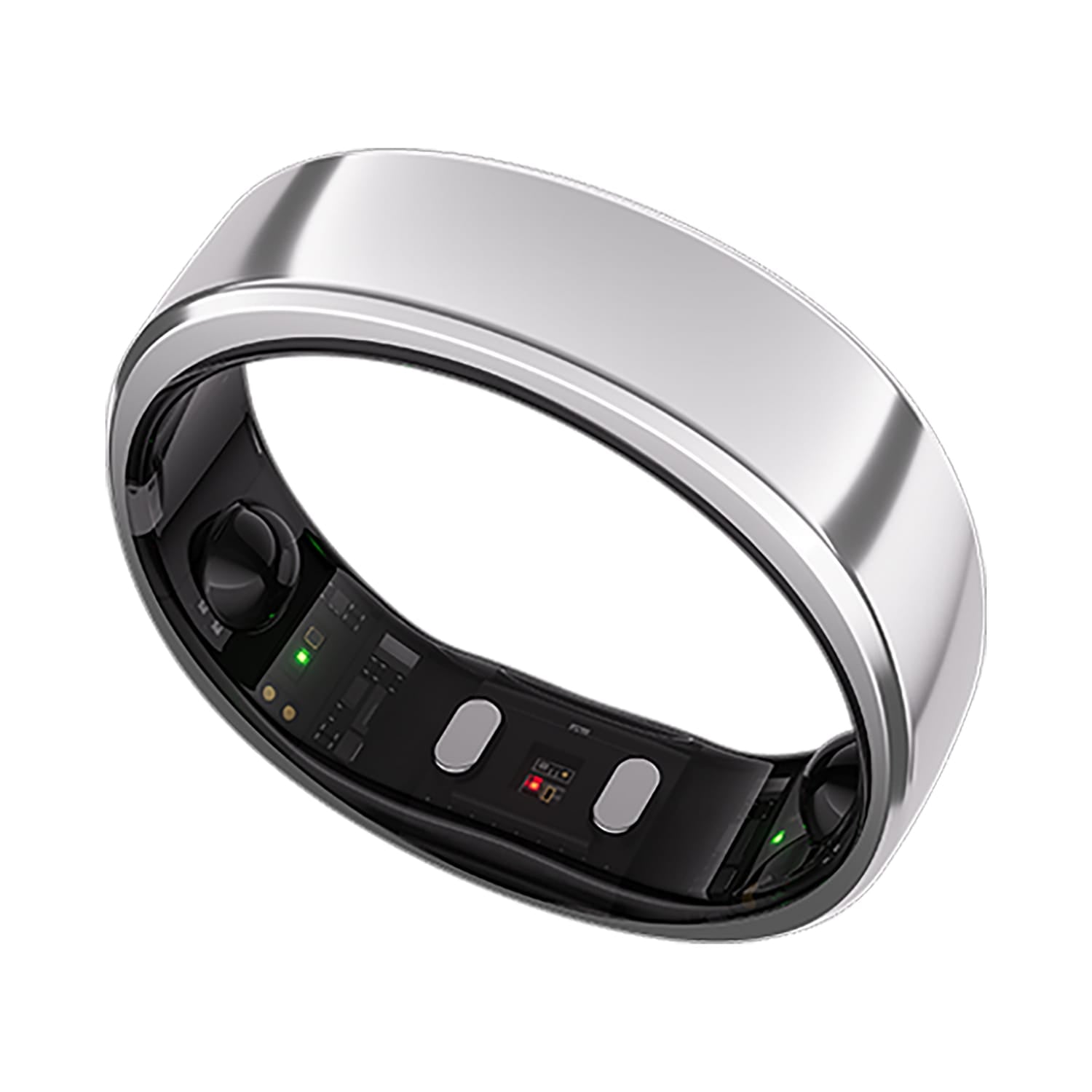 RingConn Gen 2 Ultra-Thin Smart Ring with Sleep Apnea Monitoring and Health Tracking, Size 6, Future Silver