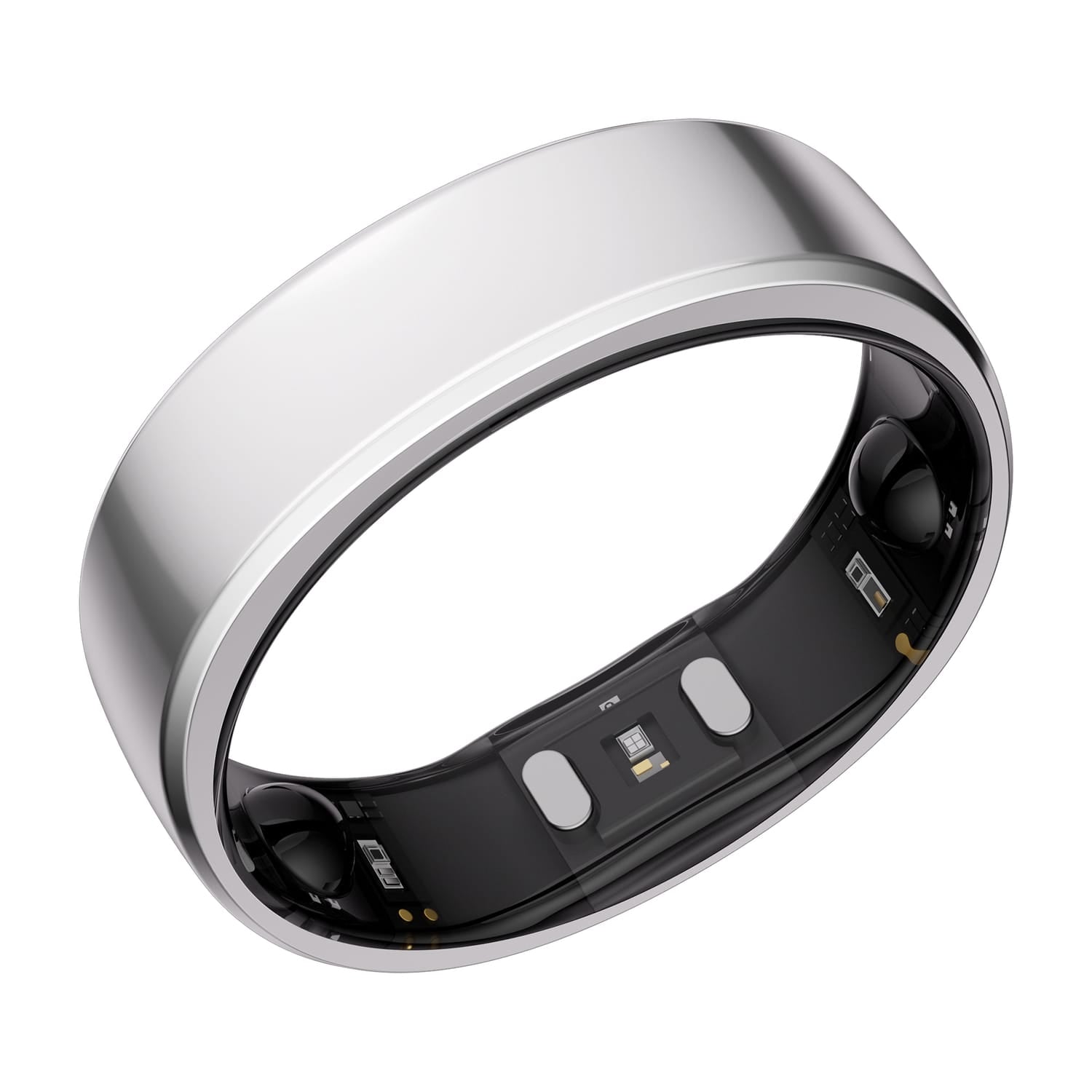 RingConn Gen 2 Ultra-Thin Smart Ring with Sleep Apnea Monitoring and Health Tracking, Size 6, Future Silver